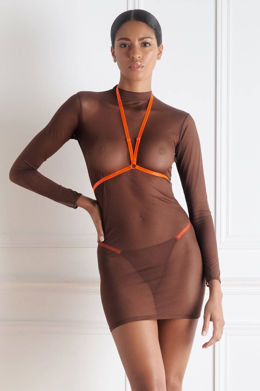 Maison Close Corps à Corps Dress Chocolate