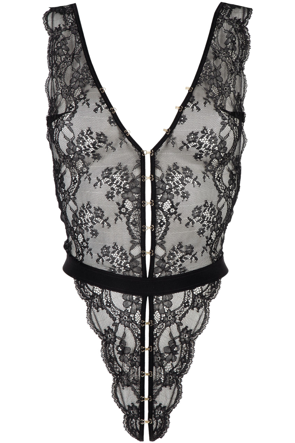 Atelier Amour Evasion Sensuelle Open Thong Bodysuit Black