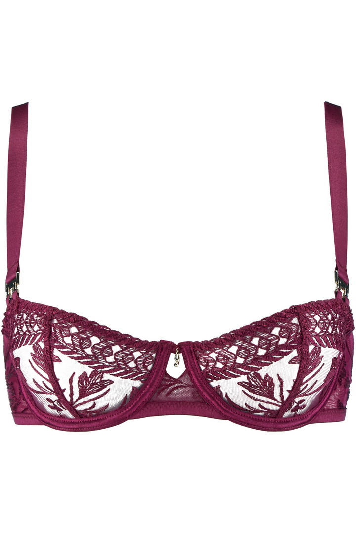 Aubade Magnetic Spell Half Cup Bra Crimson Red