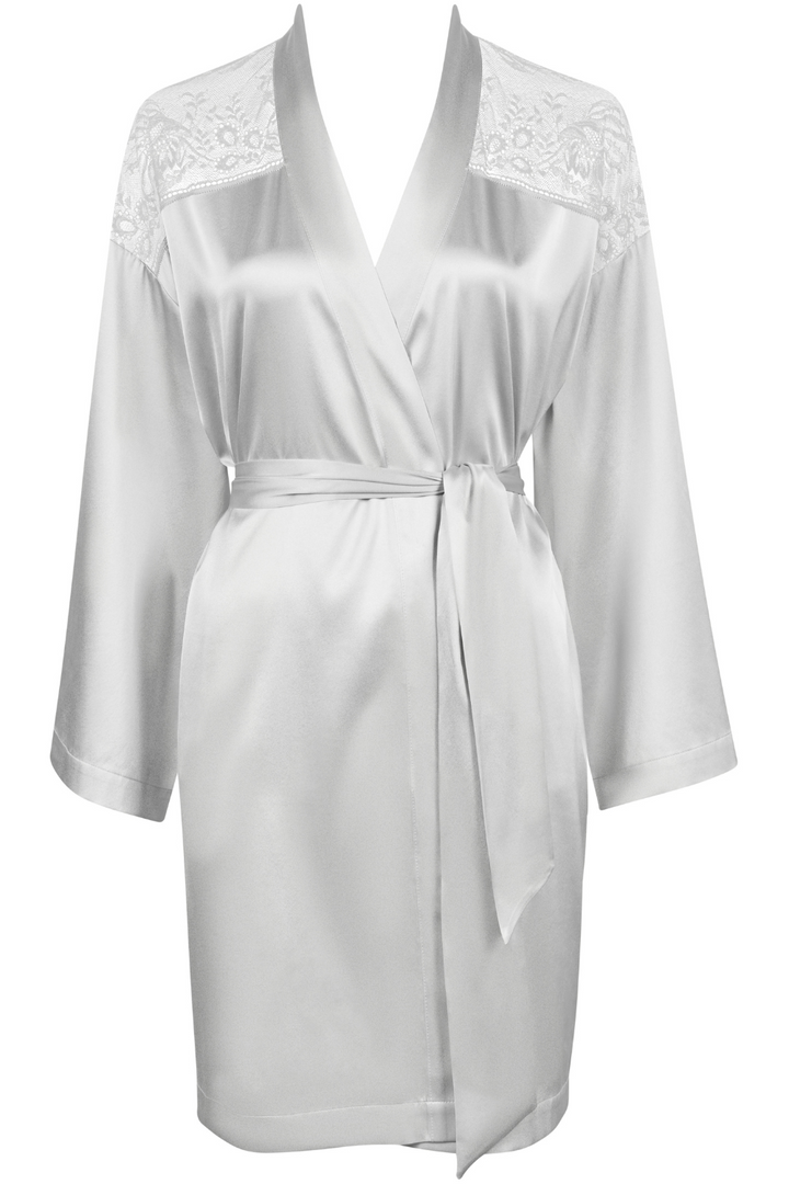 Aubade Midnight Whisper Silk Kimono Cosmos Silver | Aubade Loungewear