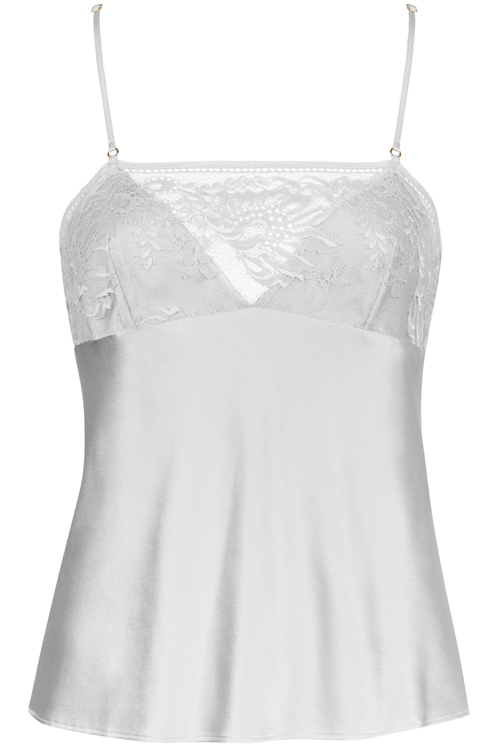 Aubade Midnight Whisper Silk Top Cosmos Silver | Silk Nightwear