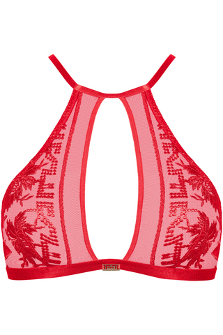 Aubade Red Wireless Bralette | Rules of Attraction | Embroidered Lingerie