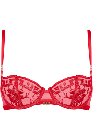 Aubade Red Half Cup Bra Rules of Attraction | French Luxury Lingerie