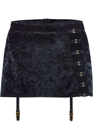 Aubade The Night Before Mini Suspender Skirt Black Bird