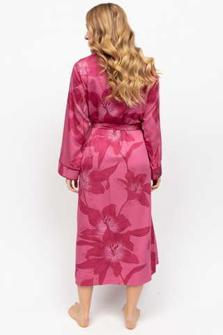 Fable & Eve Covent Garden Floral Print Dressing Gown Pink