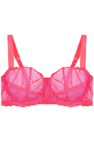 Fleur of England Cleo Balcony Bra Bright Coral