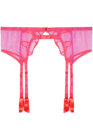 Fleur of England Cleo Suspender Belt Bright Coral