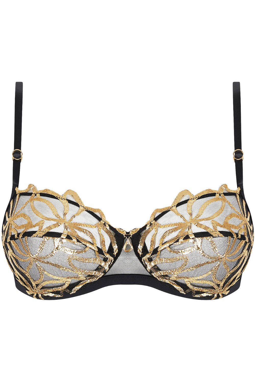 Lise Charmel Eclats d’or Half Cup Bra Black & Gold