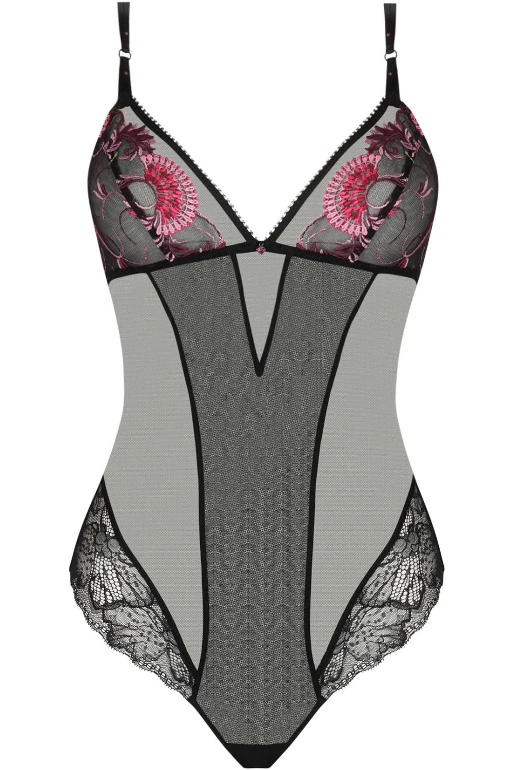 Lise Charmel Floraison Passion Bodysuit Black