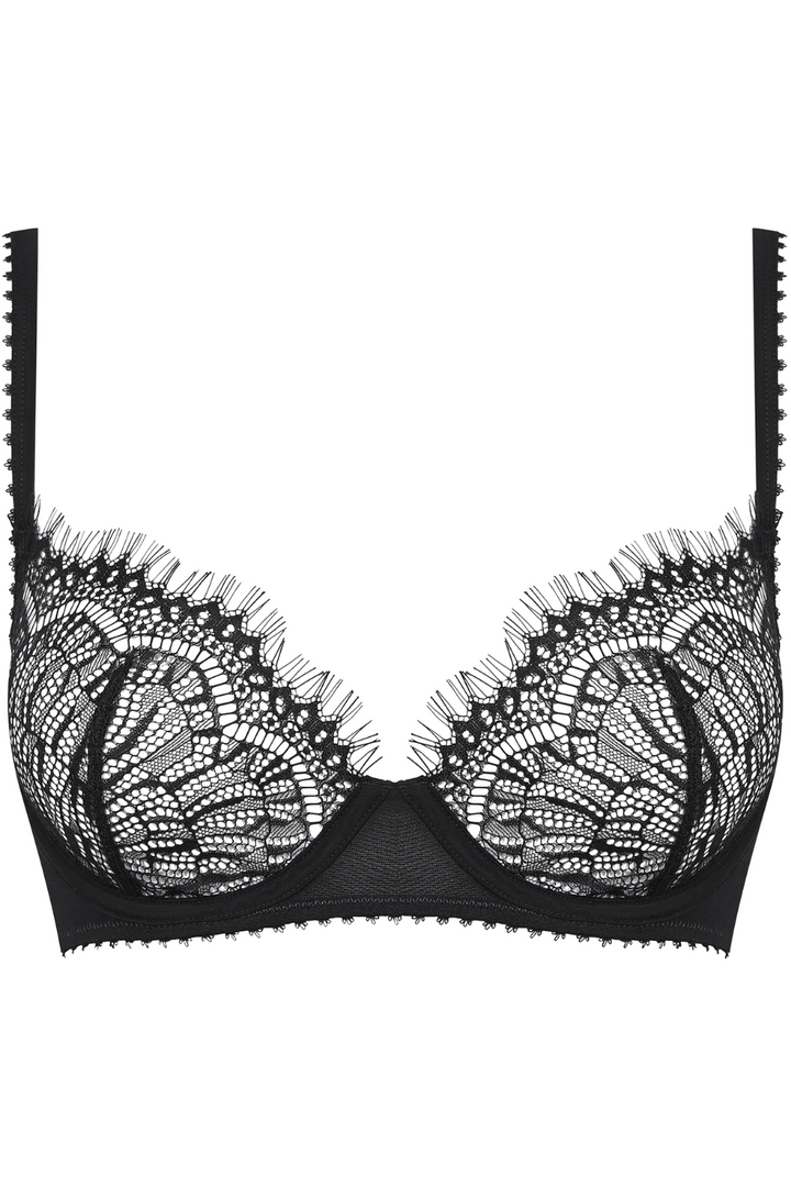 Maison Close Accroche Coeur Balconette Bra Black