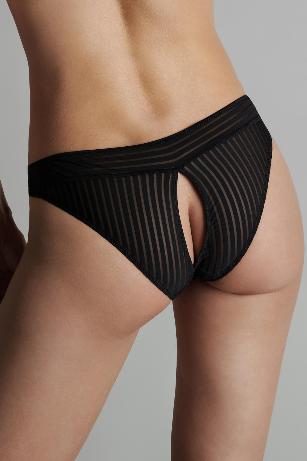 Maison Close Bande à Part Open Back Brief Black