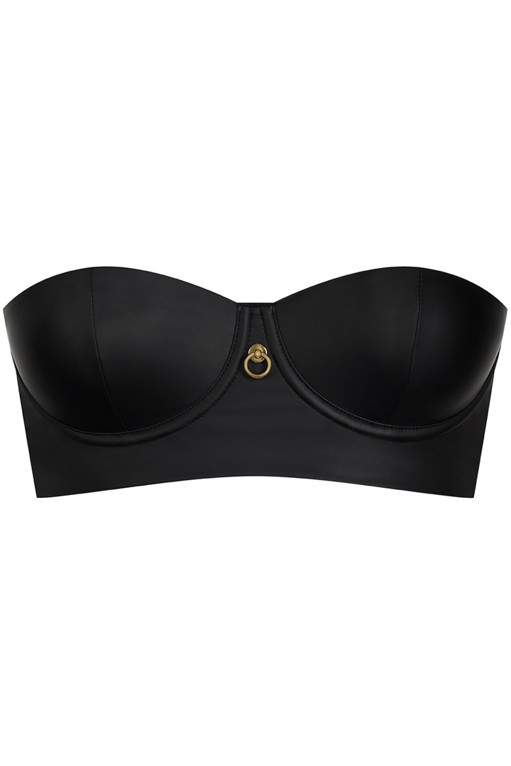 Maison Close Chambre Noire Underwired Bustier Bra Black