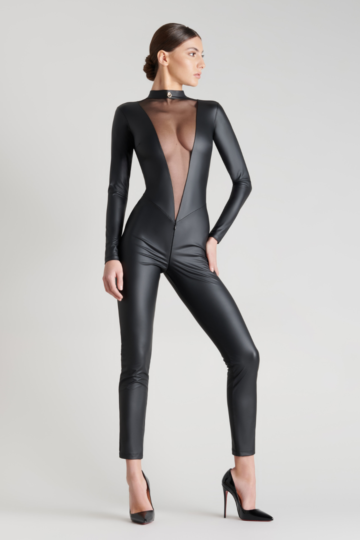 Maison Close Chambre Noire Long Sleeve Catsuit Black