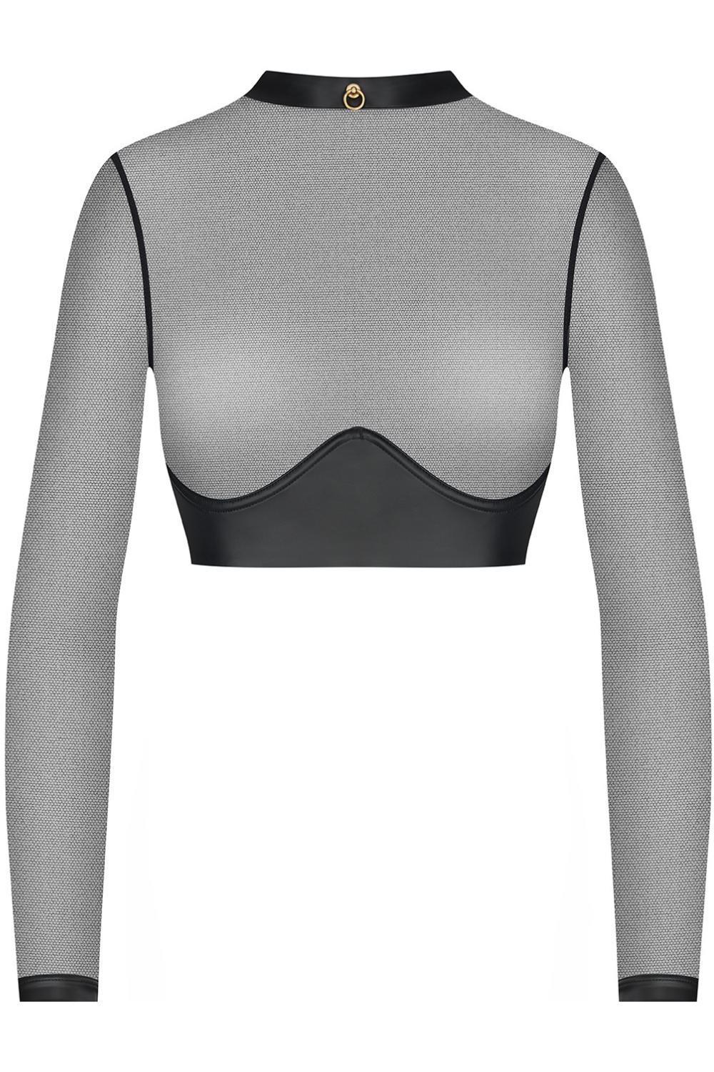 Maison Close Chambre Noire Long Sleeve Crop Top Black