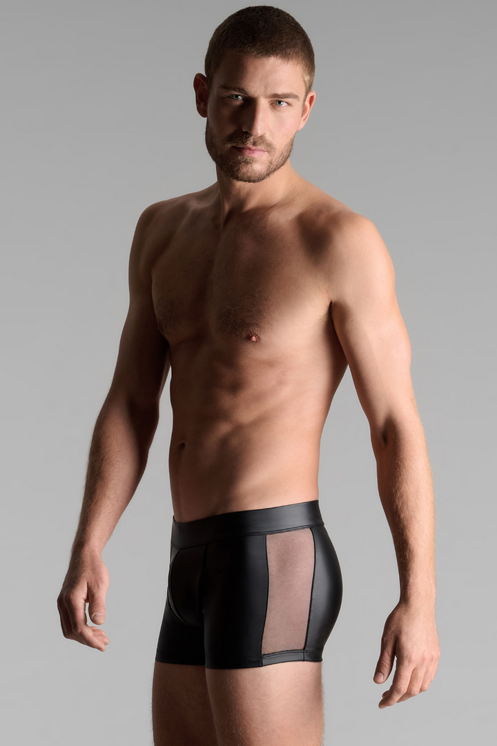 Maison Close Leather Look Men's Boxer Black Chambre Noire