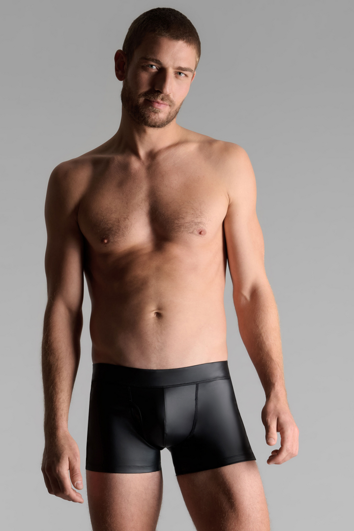 Maison Close Leather Look Men's Boxer Black Chambre Noire