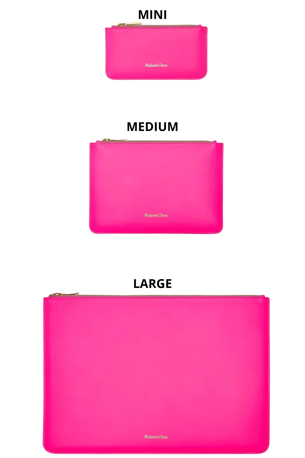 Maison Close Corps à Corps Leather Pouch Neon Pink