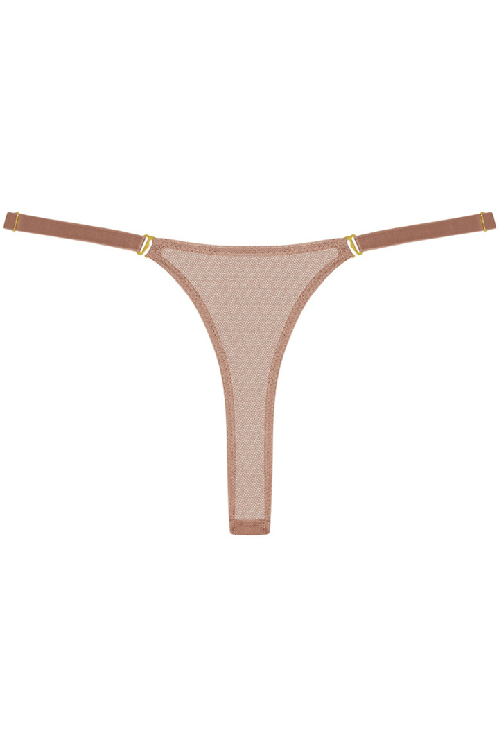 Maison Close Corps à Corps Mini Thong Taupe