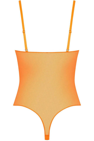 Maison Close Corps à Corps Neon Thong Bodysuit Orange