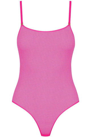 Maison Close Corps à Corps Neon Thong Bodysuit Pink