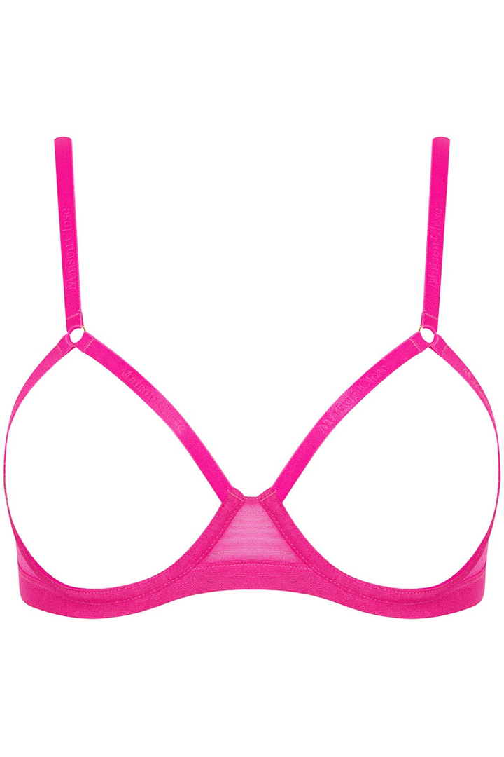 Maison Close Corps à Corps Neon Open Underwired Bra Pink