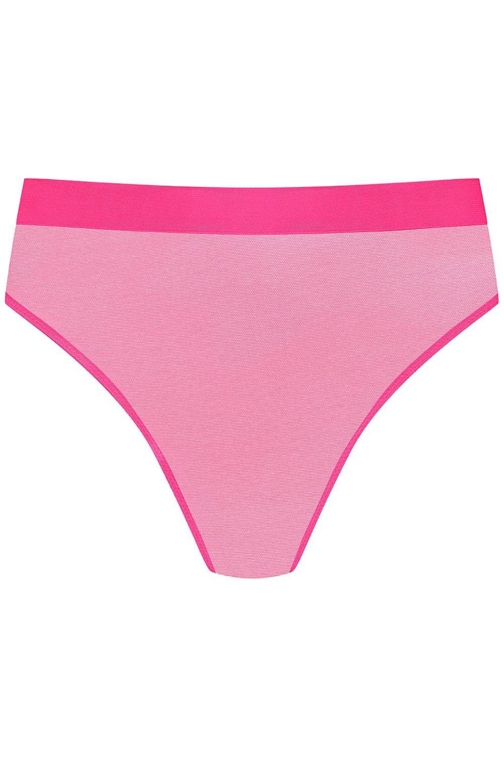 Maison Close Corps à Corps Neon High Waist Thong Pink