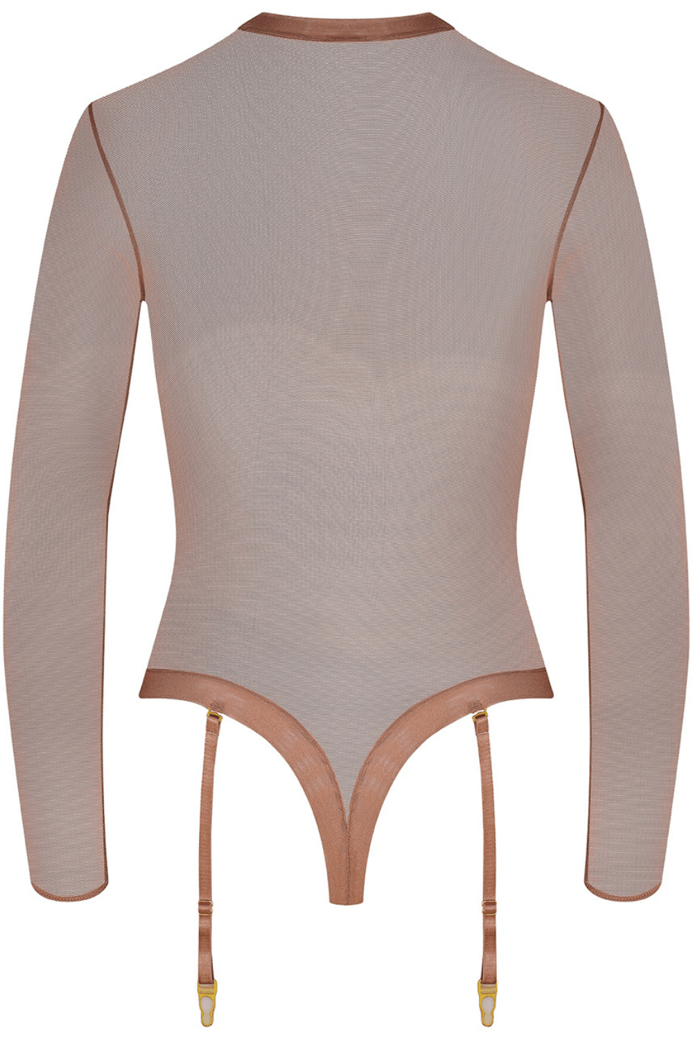 Maison Close Corps à Corps Long Sleeved Thong Body Taupe