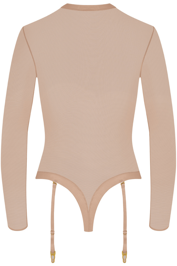 Maison Close Corps à Corps Long Sleeved Thong Body Nude