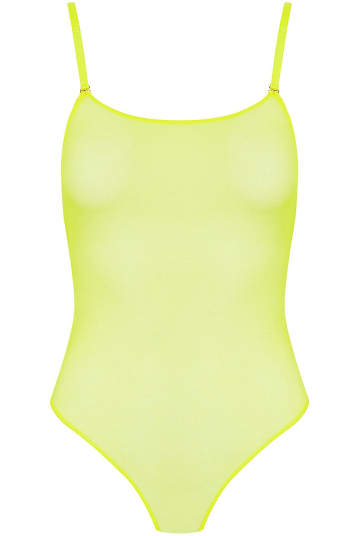 Maison Close Corps à Corps Neon Thong Bodysuit Yellow