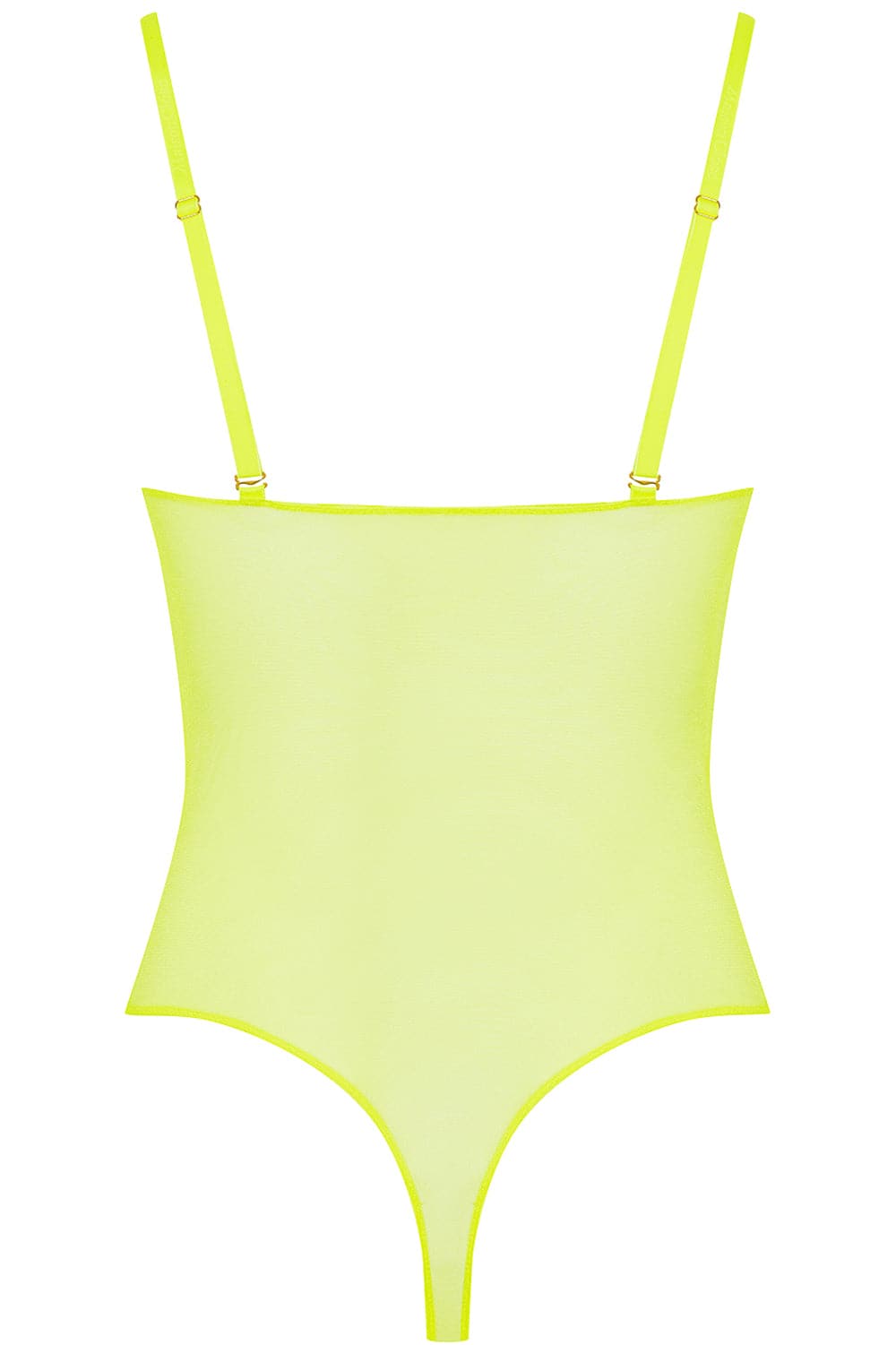 Maison Close Corps à Corps Neon Thong Bodysuit Yellow