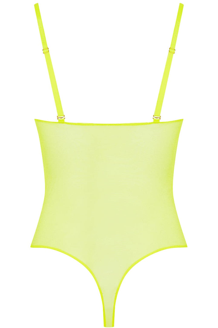 Maison Close Corps à Corps Neon Thong Bodysuit Yellow