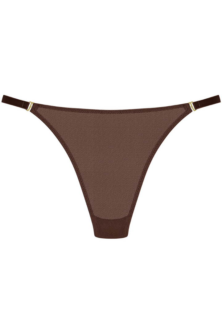 Maison Close Corps à Corps Mini Thong Chocolate Brown