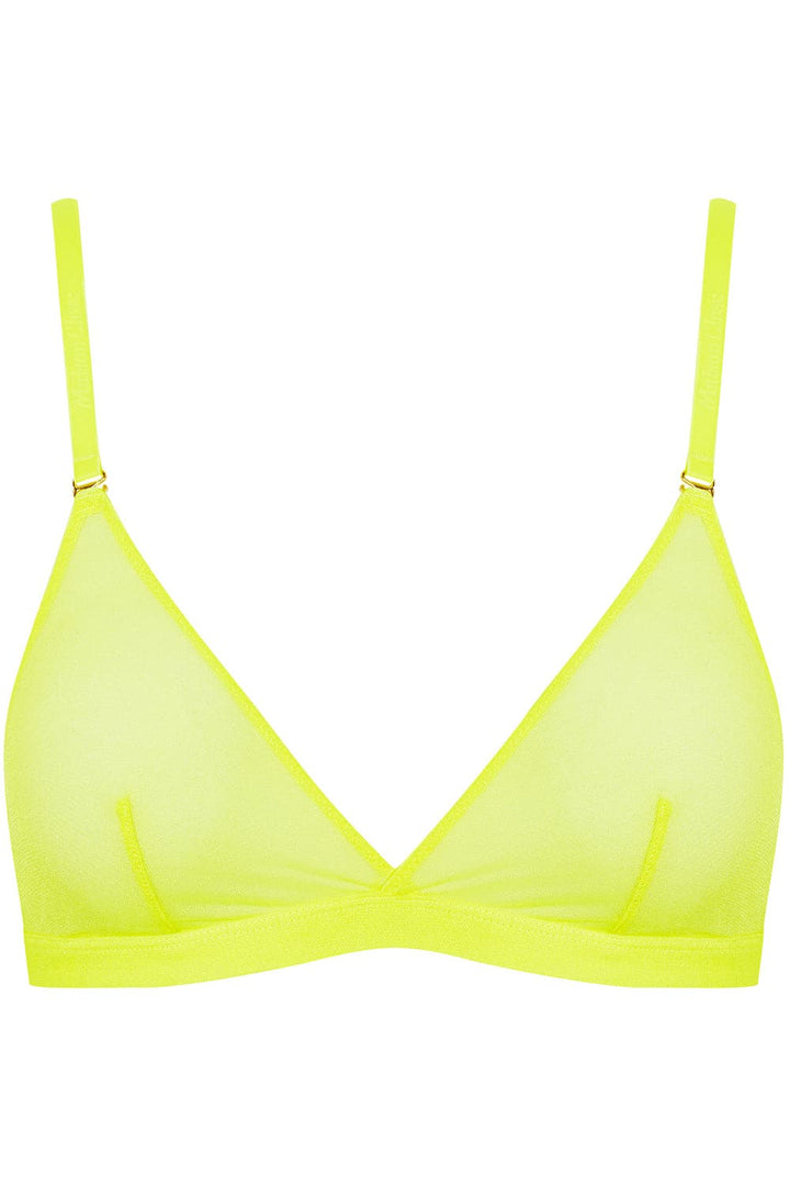 Maison Close Corps à Corps Neon Triangle Bra Yellow