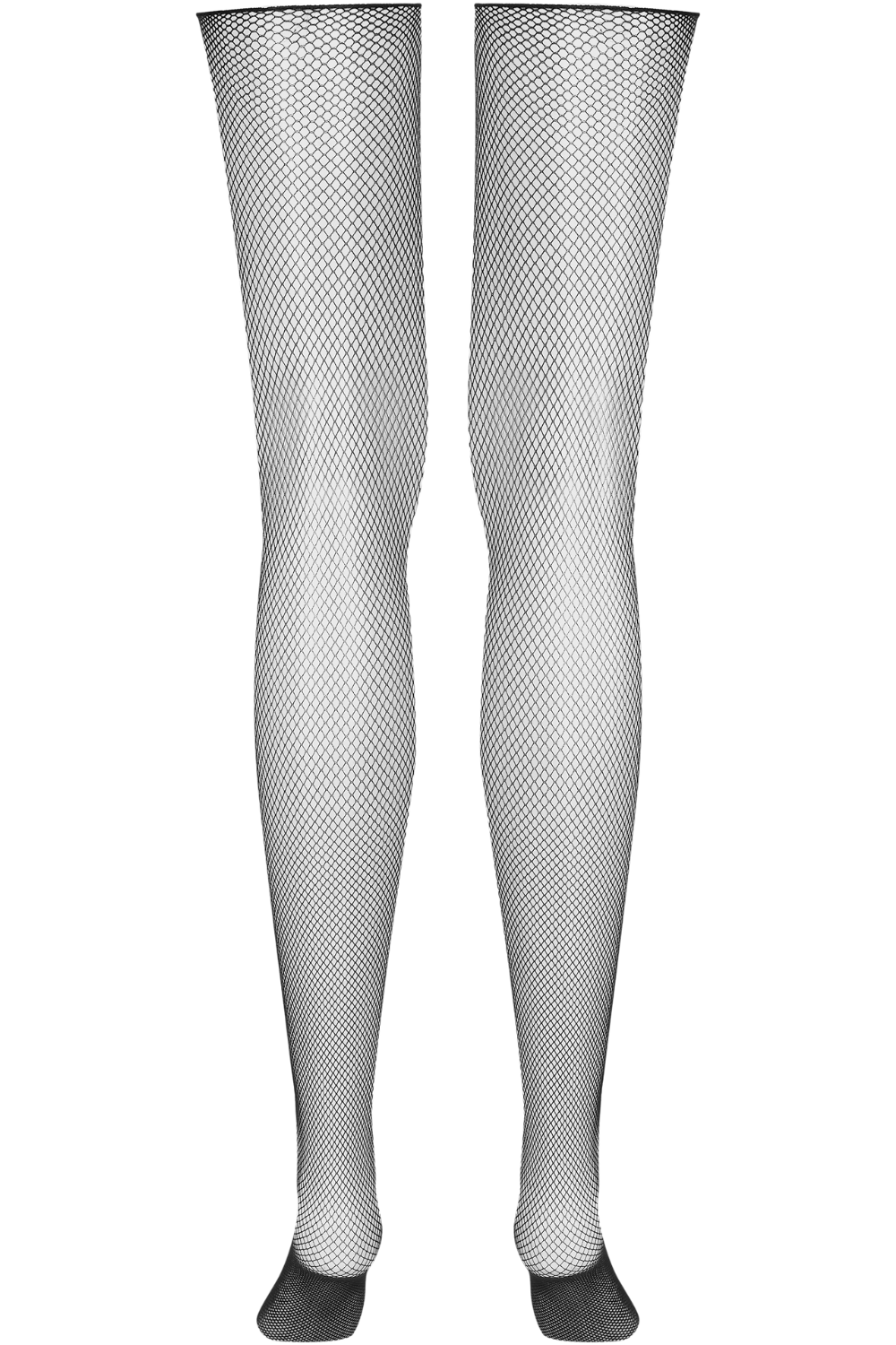 Maison Close Cut & Curled Fishnet Stockings Black