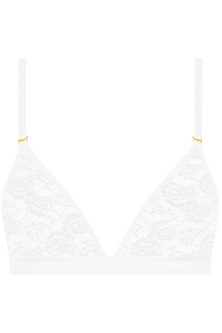 Maison Close Flashback Lace Triangle Bra White