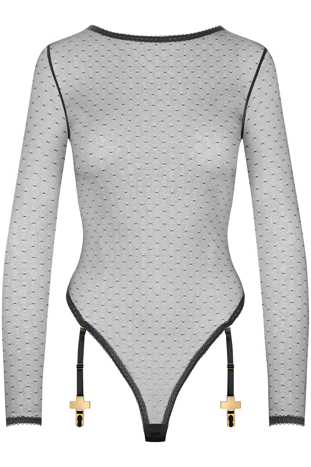 Maison Close Inspiration Divine Long Sleeve Suspender Thong Body