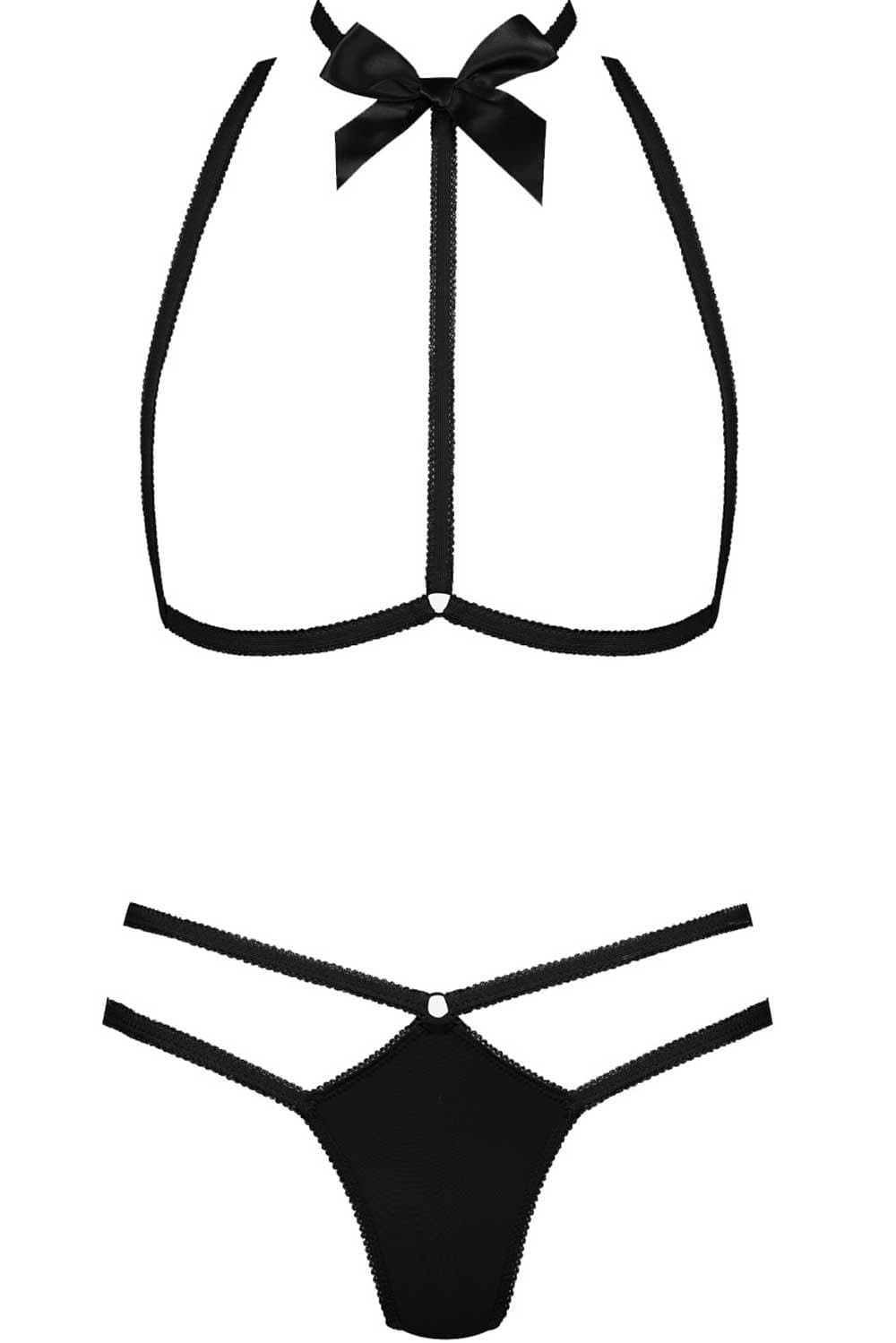 Maison Close Le Petit Secret Black Harness & Thong