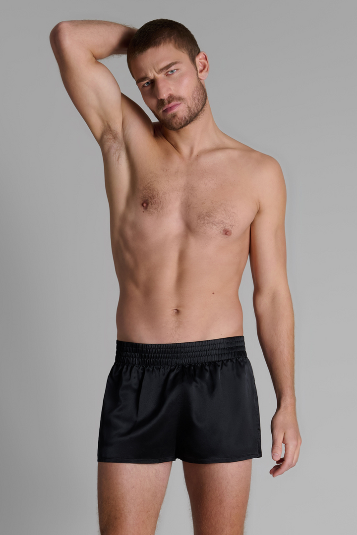 Maison Close Rendez-Vous Unisex Silk Boxer Black