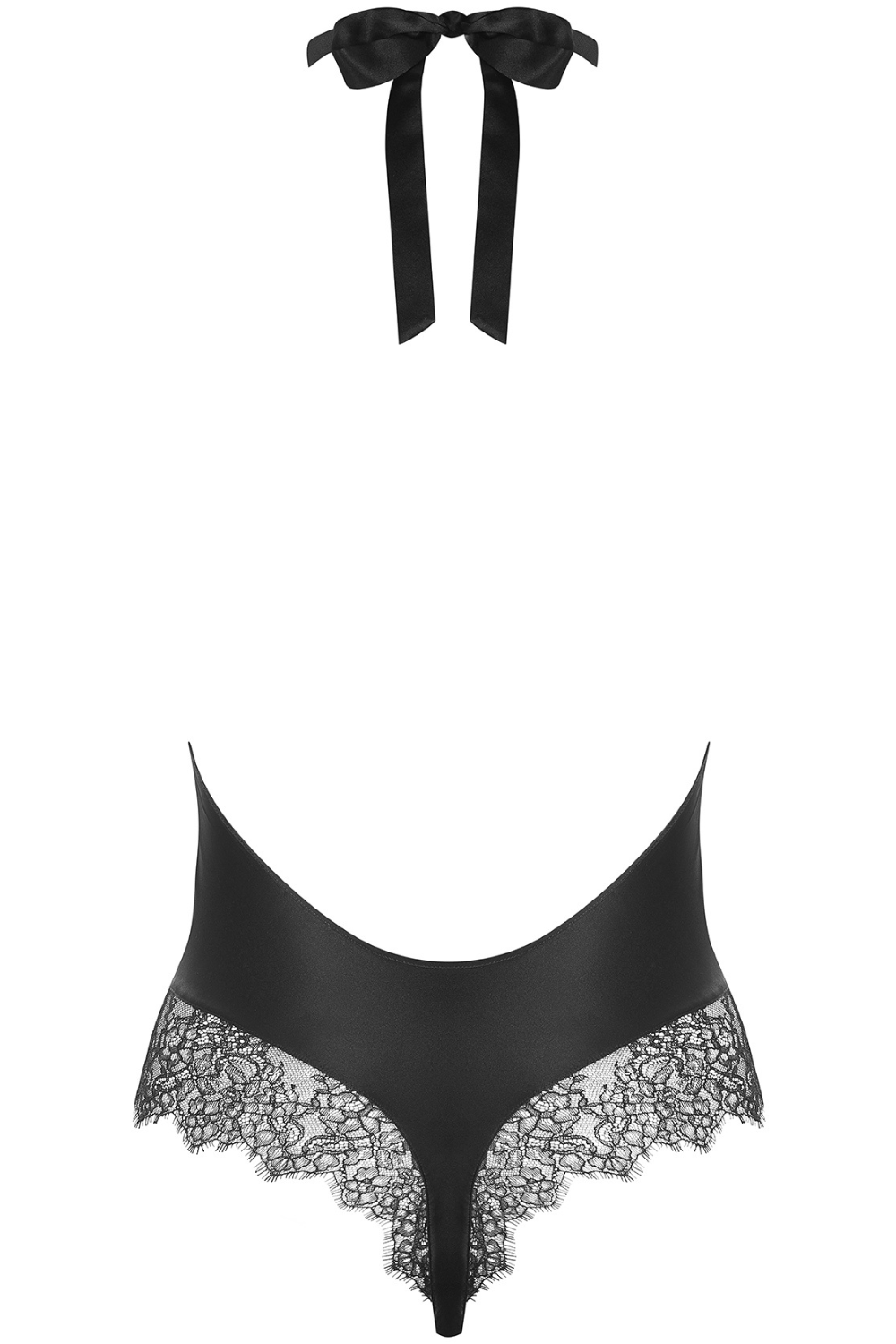 Maison Close Rendez-Vous Black Halterneck Thong Bodysuit