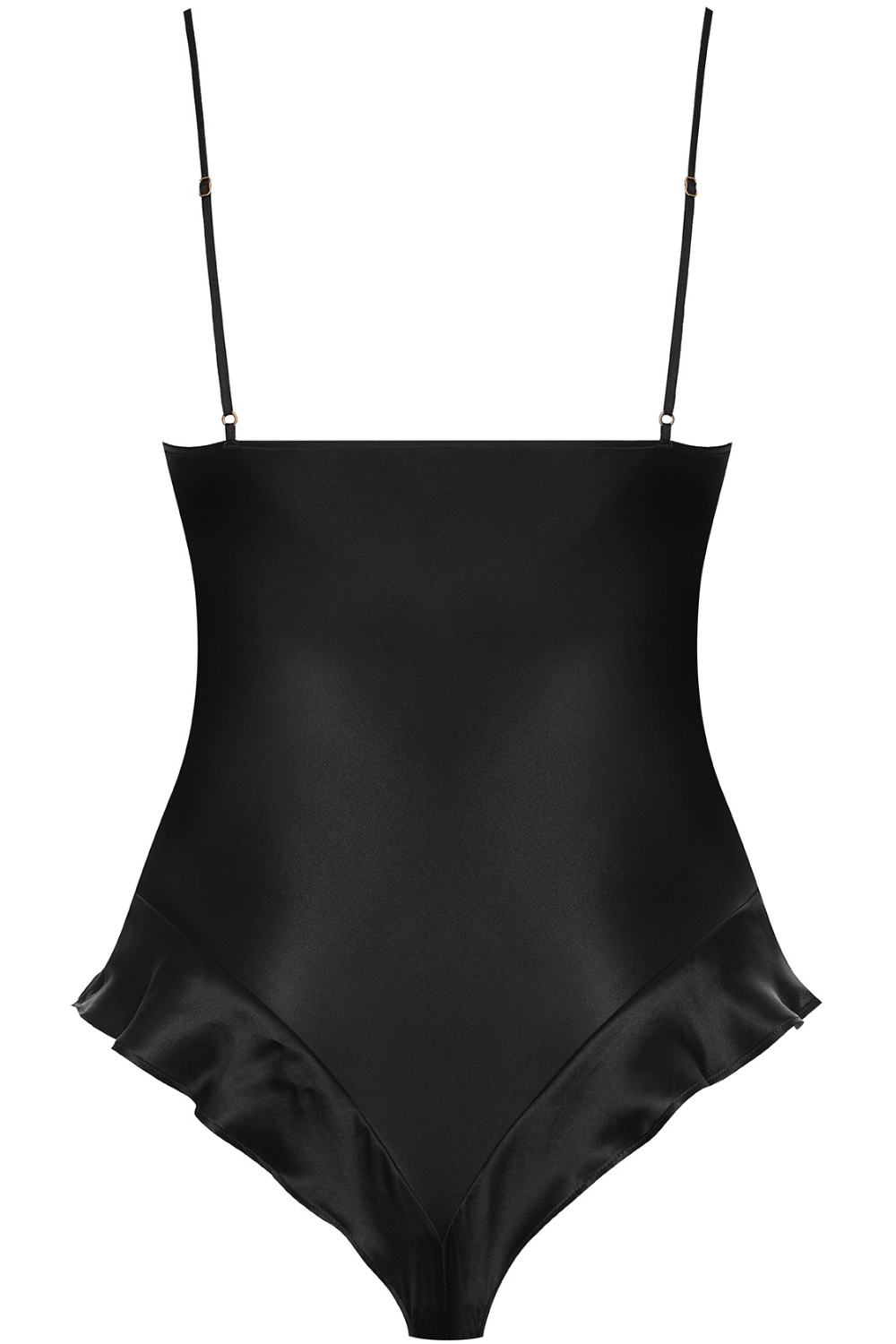 Maison Close Rendez-Vous V Neck Thong Bodysuit Black