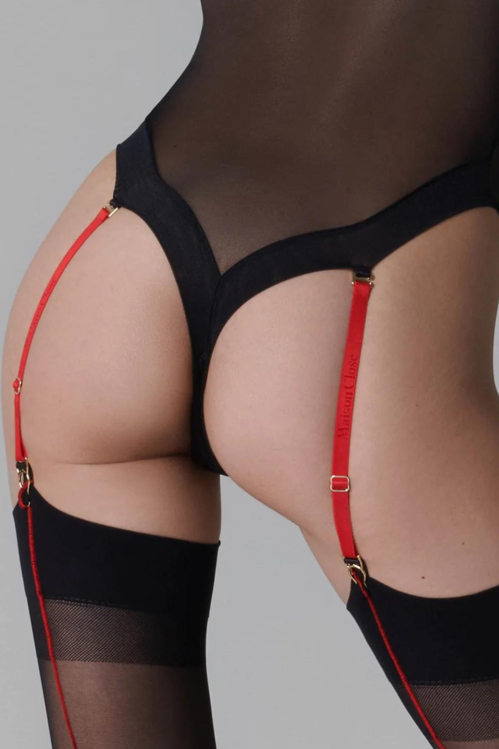 Maison Close Signature Red Suspender Straps