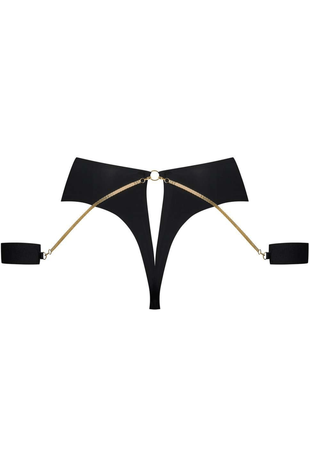 Maison Close Tapage Nocturne High Waist Openable Thong With Cuffs