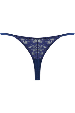 Muse by Coco de Mer Beatrice Open Thong Navy