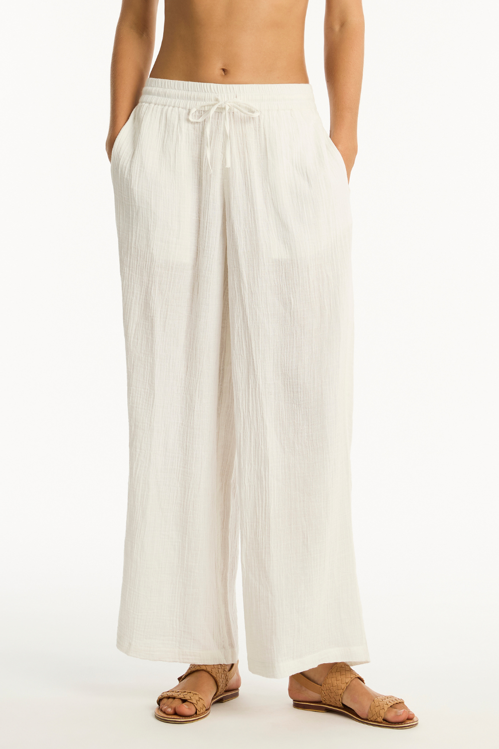 Sea Level Sunset Beach Pants White