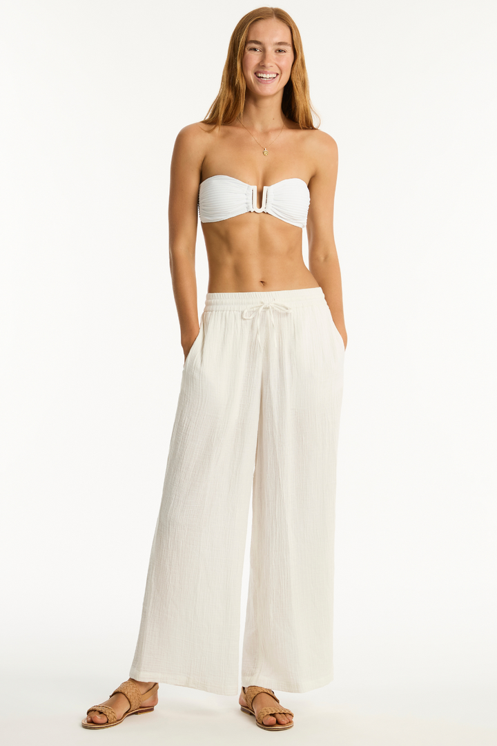 Sea Level Sunset Beach Pants White