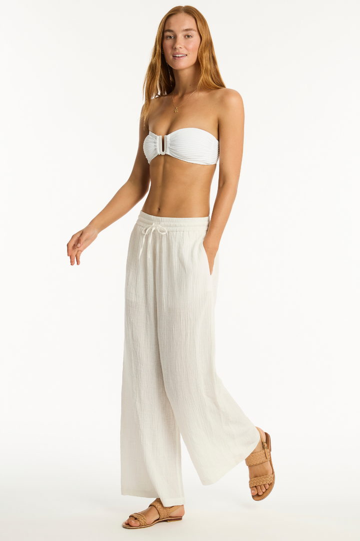 Sea Level Sunset Beach Pants White