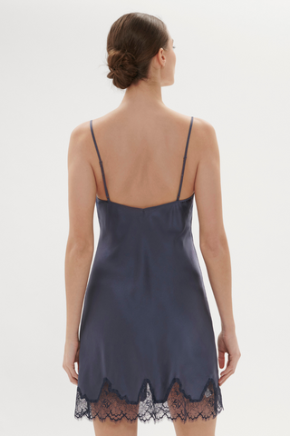 Simone Pérèle Nocturne Silk Nightdress Cinder Blue