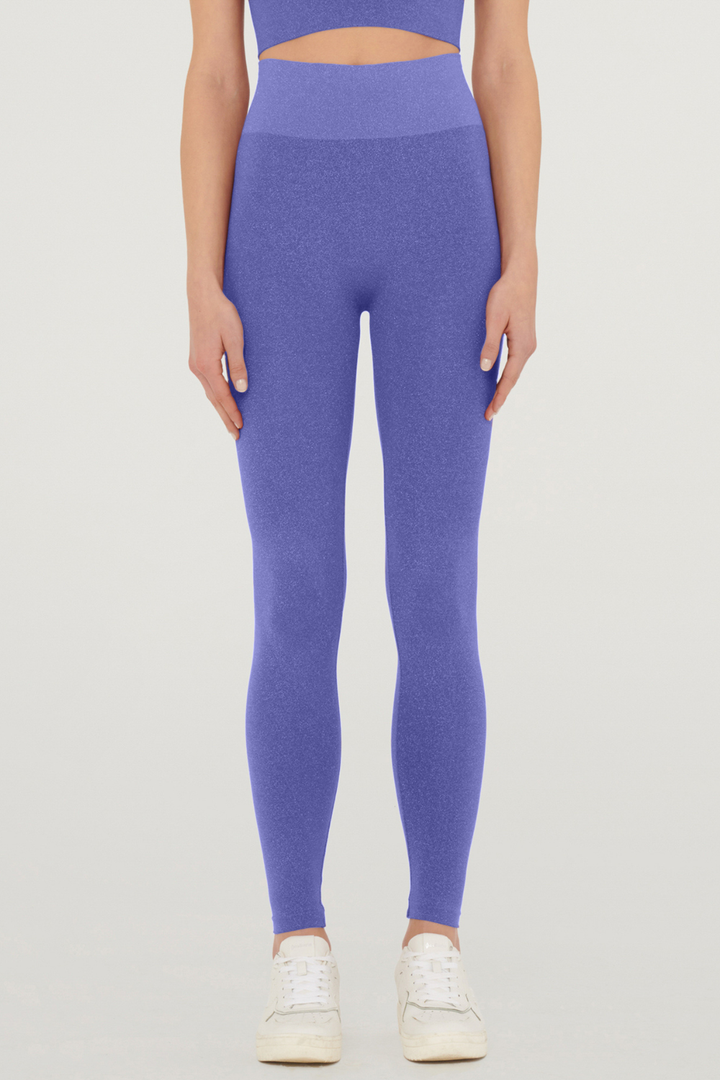 Wolford The W Shiny Leggings Ultra Violet/Light Aquamarine