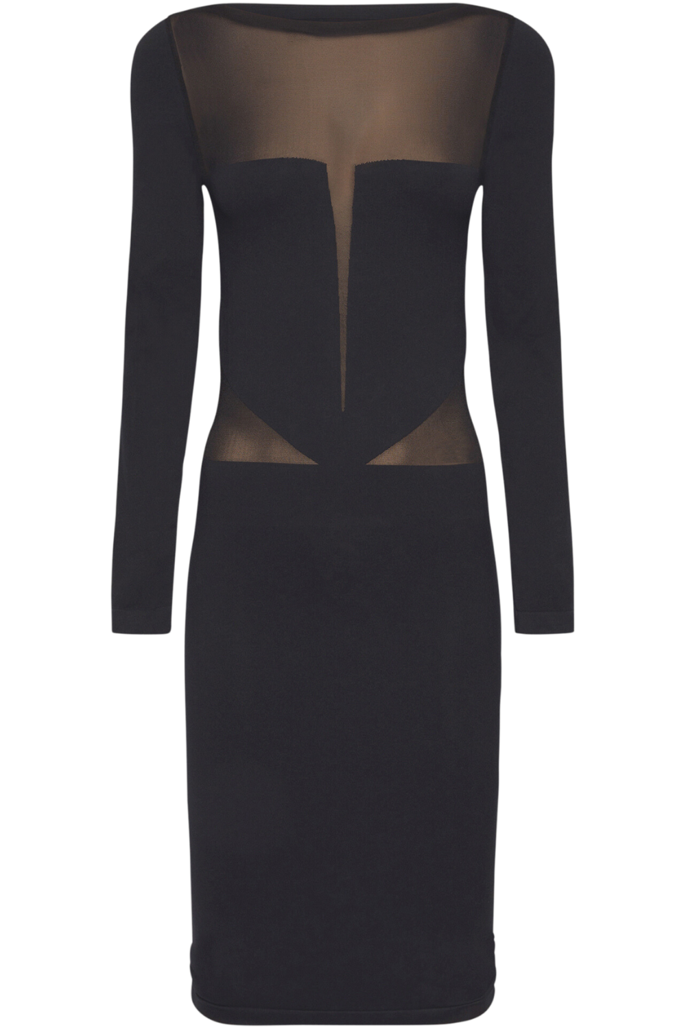 Wolford Venus Long Sleeve Midi Dress Black