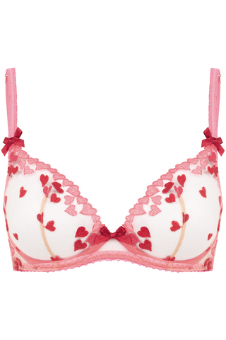 Agent Provocateur Cupid Plunge Underwired Bra Pink/Red